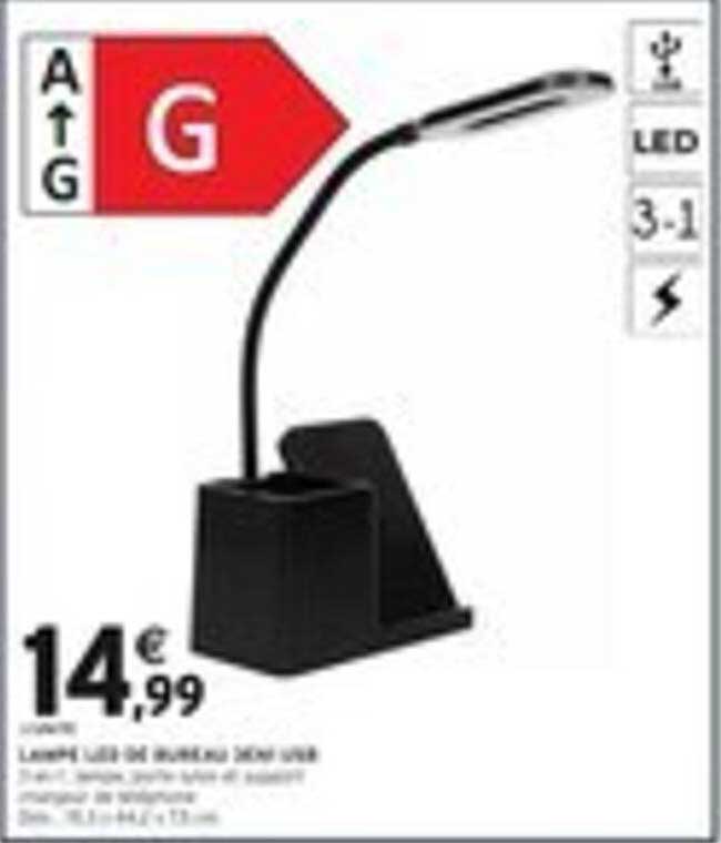 Lampe LED de Bureau 3en1 USB