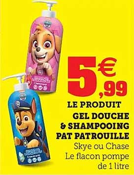 LE PRODUIT GEL DOUCHE & SHAMPOOING PAT PATROUILLE