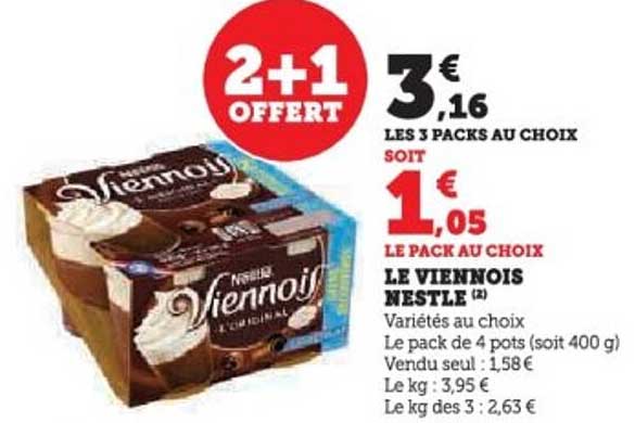 LE VIENNOIS NESTLÉ 2+1 OFFERT