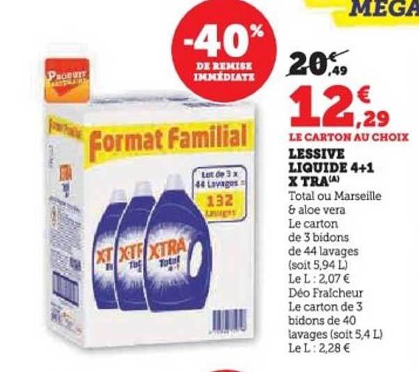 LESSIVE LIQUIDE 4+1 X TRA