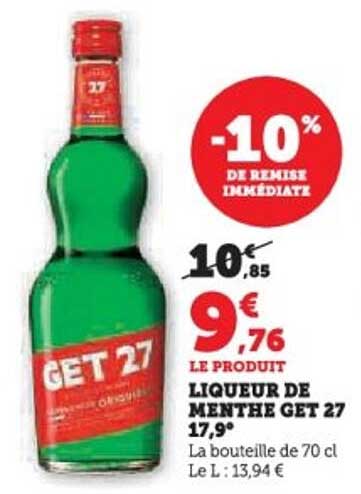 LIQUEUR DE MENTHE GET 27 17,9°