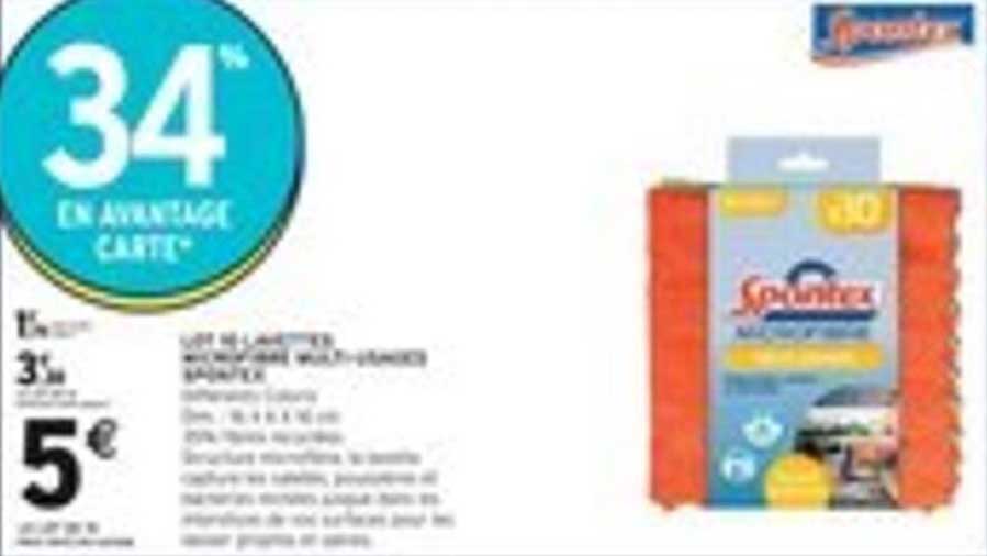 Lot de 10 lingettes microfibres multi-usages Sprinter