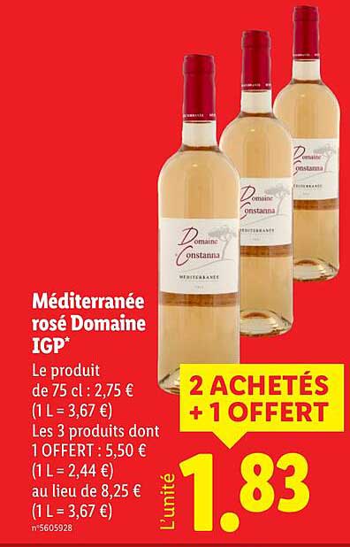 Méditerranée rosé Domaine IGP*