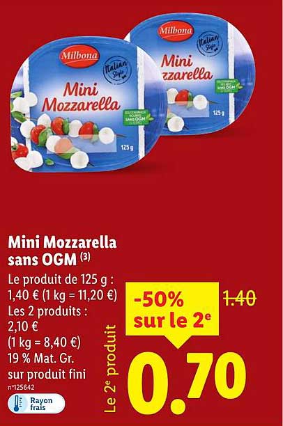Mini Mozzarella sans OGM