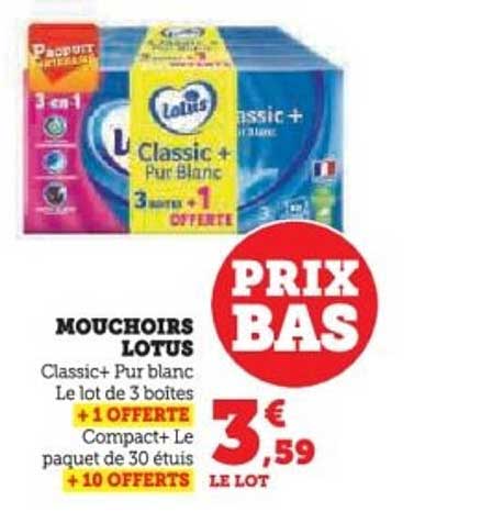 MOUCHOIRS LOTUS