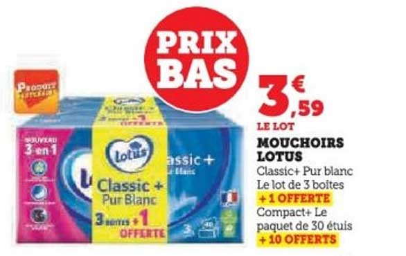MOUCHOIRS LOTUS