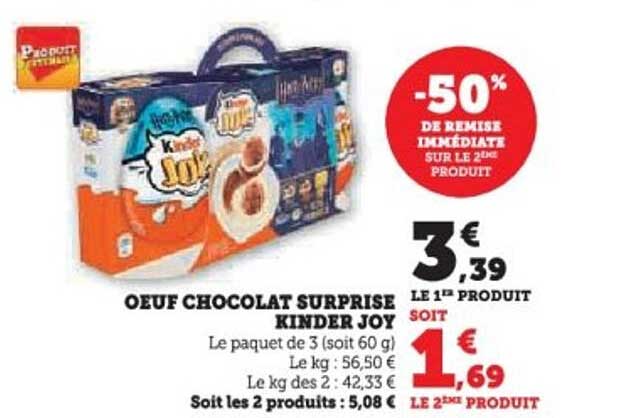 OEUF CHOCOLAT SURPRISE KINDER JOY