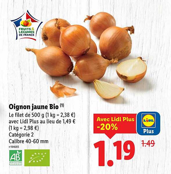 Oignon jaune Bio