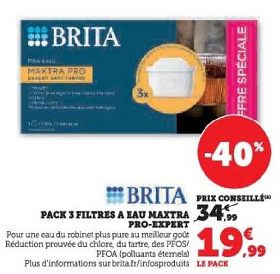 PACK 3 FILTRES A EAU MAXTRA PRO-EXPERT