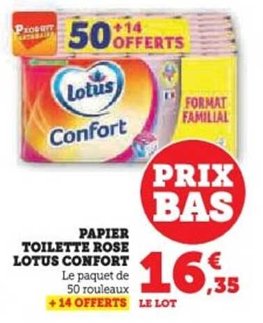 PAPIER TOILETTE ROSE LOTUS CONFORT