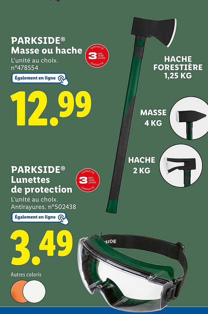 PARCSIDE® Masse ou hache