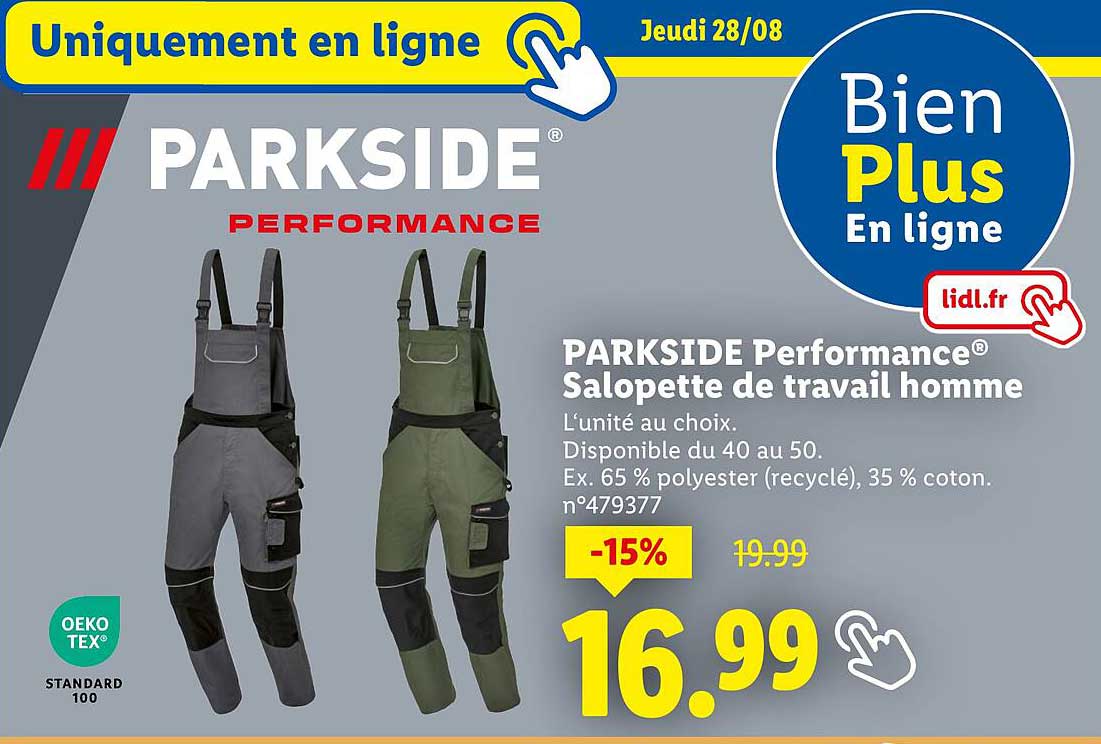 PARKSIDE Performance® Salopette de travail homme