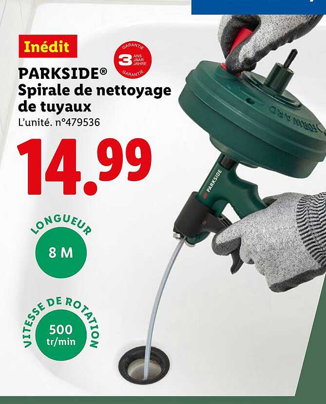 PARKSIDE® Spirale de nettoyage de tuyaux