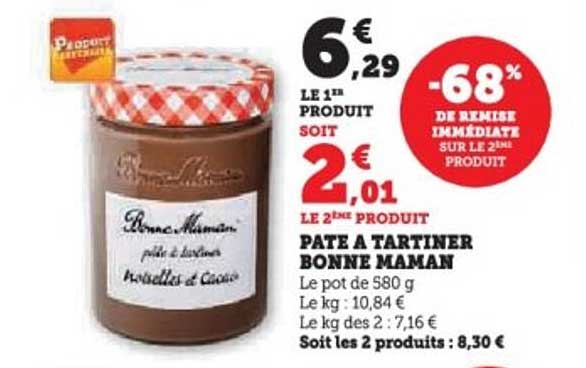 PATE A TARTINER BONNE MAMAN