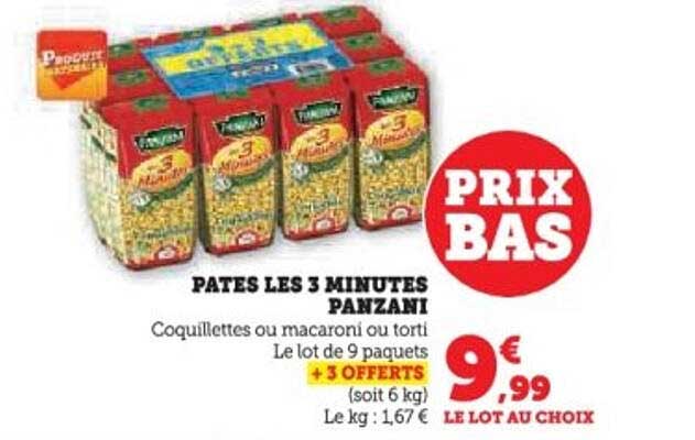 PATES LES 3 MINUTES PANZANI