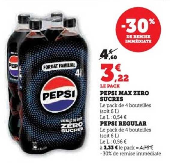 PEPSI MAX ZERO SUCRES