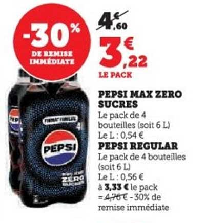 PEPSI MAX ZERO SUCRES