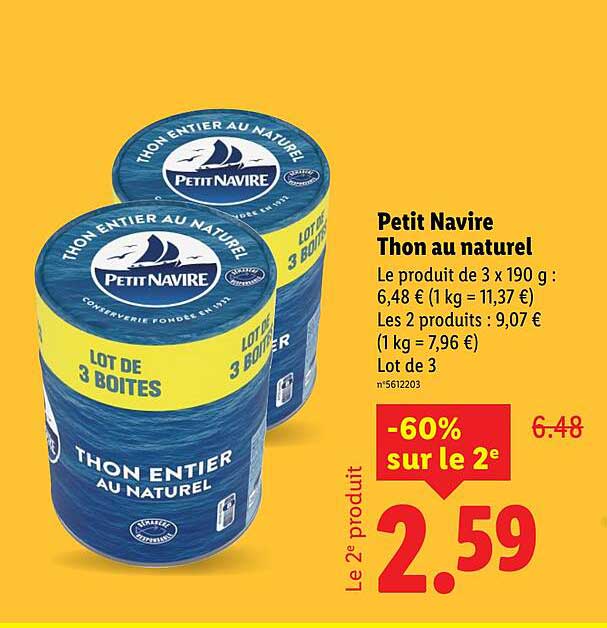 Petit Navire Thon au naturel