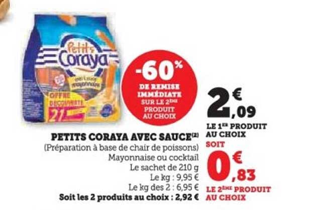 PETITS CORAYA AVEC SAUCE