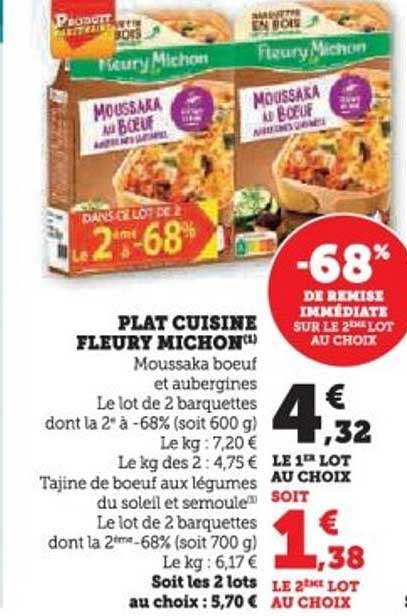 PLAT CUISINE FLEURY MICHON