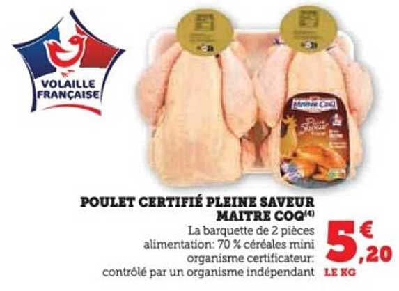 POULET CERTIFIÉ PLEINE SAVEUR MAÎTRE COQ