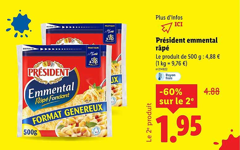 Président emmental râpé