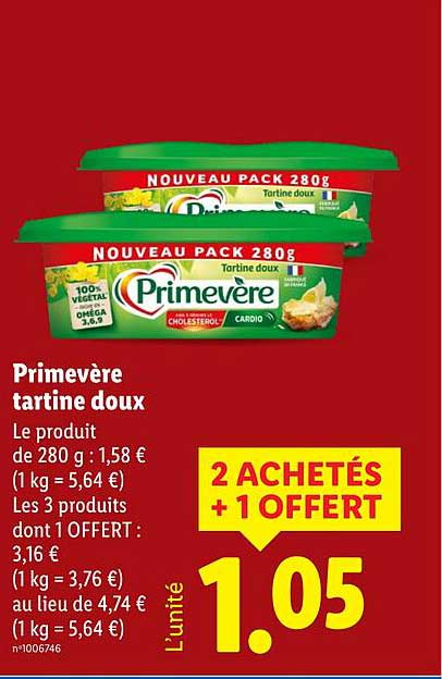 Primevère tartine doux