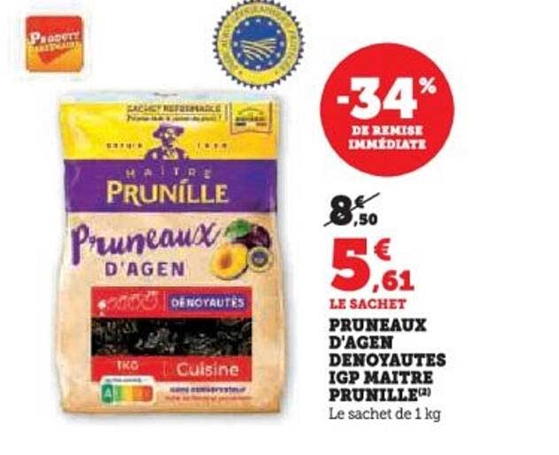 PRUNEAUX D'AGEN DÉNOYAUTÉS IGP MAITRE PRUNILLE