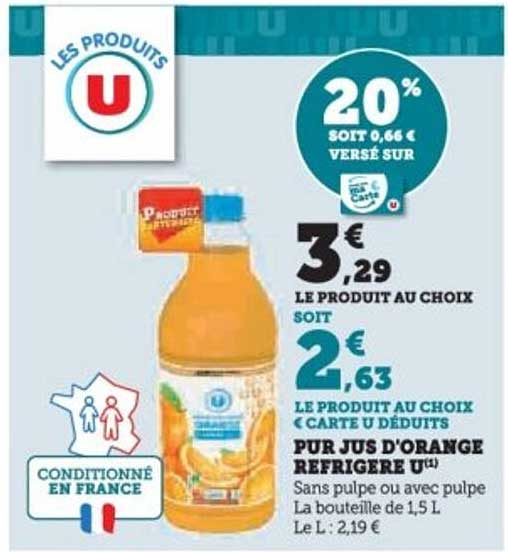 PUR JUS D'ORANGE REFRIGERE U®