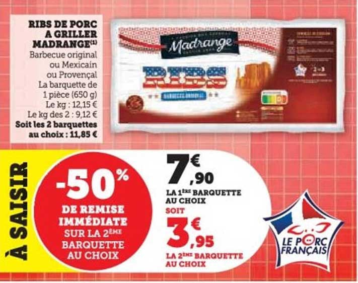 RIBS DE PORC A GRILLER MADRANGE