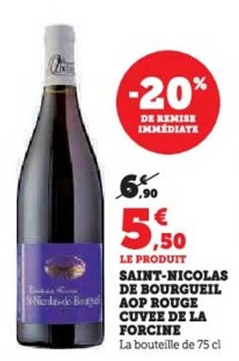 SAINT-NICOLAS DE BOURGUEIL AOP ROUGE CUVEE DE LA FORCINE