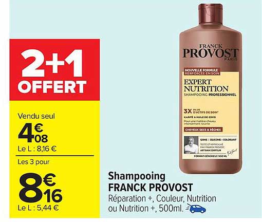 Shampooing FRANCK PROVOST 2+1 OFFERT