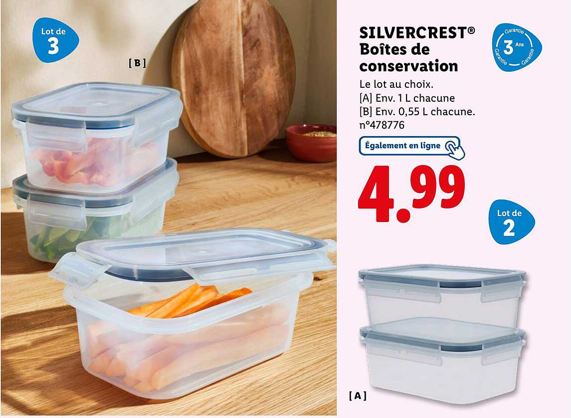 SILVERCREST® Boîtes de conservation