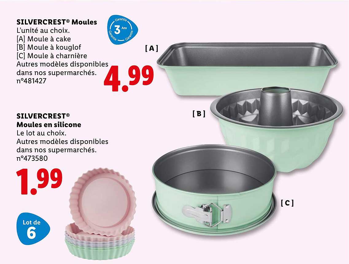 SILVERCREST® Moules L’unité au choix.