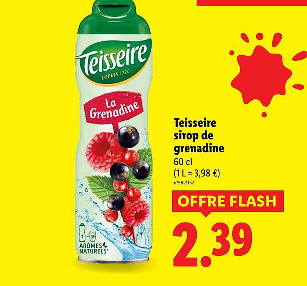 Teisseire sirop de grenadine 60 cl