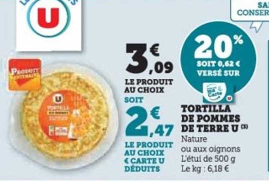 TORTILLA DE POMMES DE TERRE U