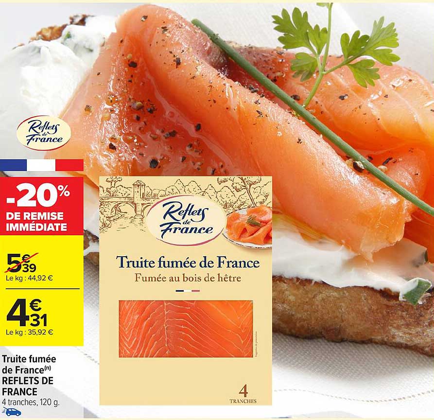 Truite fumée de France