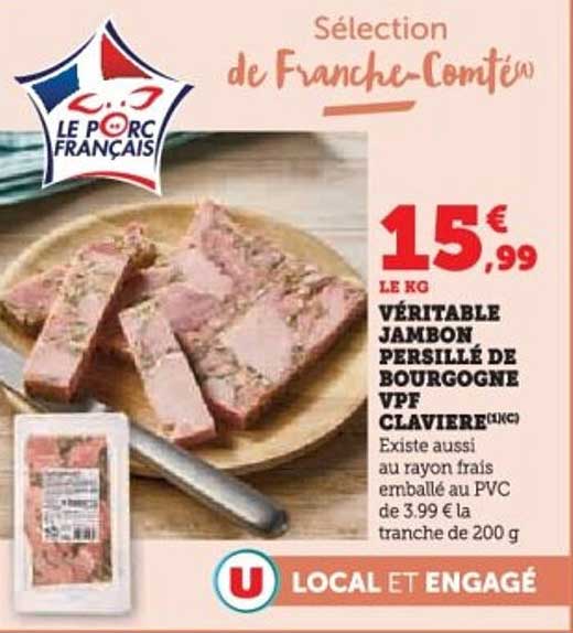 VÉRITABLE JAMBON PERSILÉ DE BOURGOGNE VPF CLAVIERE