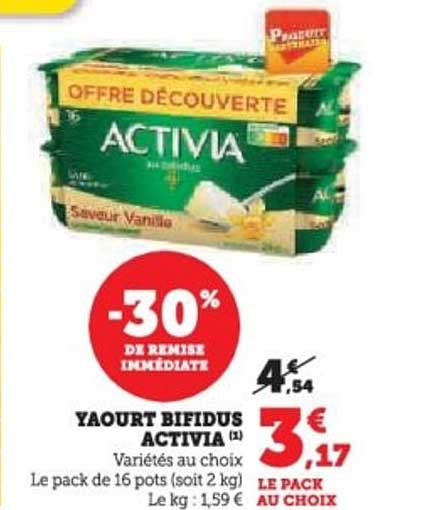 YAOURT BIFIDUS ACTVIA
