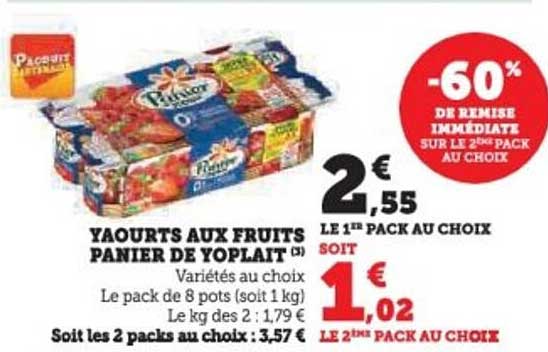 YAOURTS AUX FRUITS PANIER DE YOPLAIT