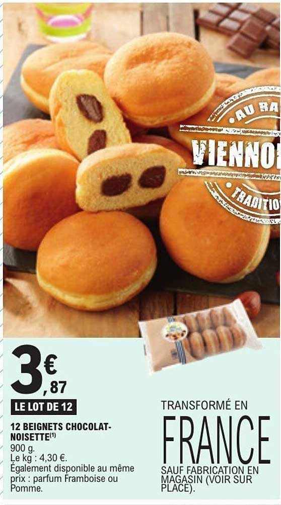 12 beignets chocolat-noisette