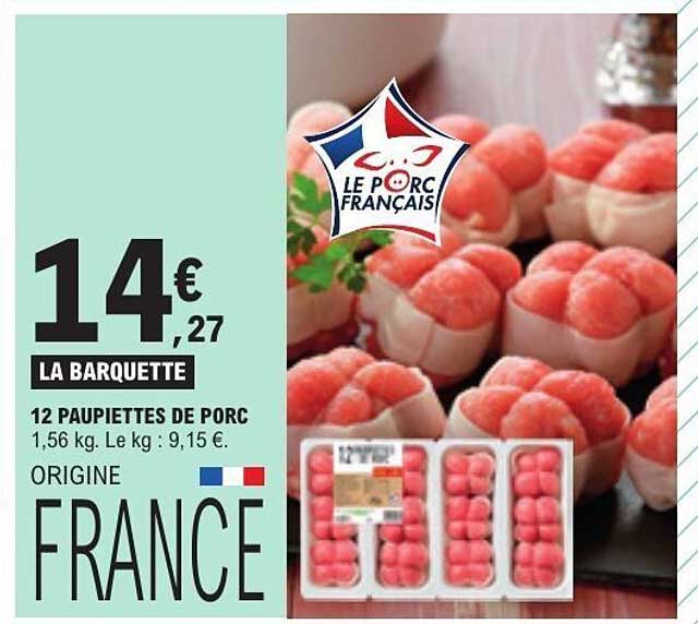 12 PAUPIETTES DE PORC