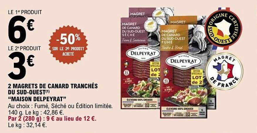 2 MAGRETS DE CANARD TRANCHÉS DU SUD-OUEST “MAISON DELPEYRAT”
