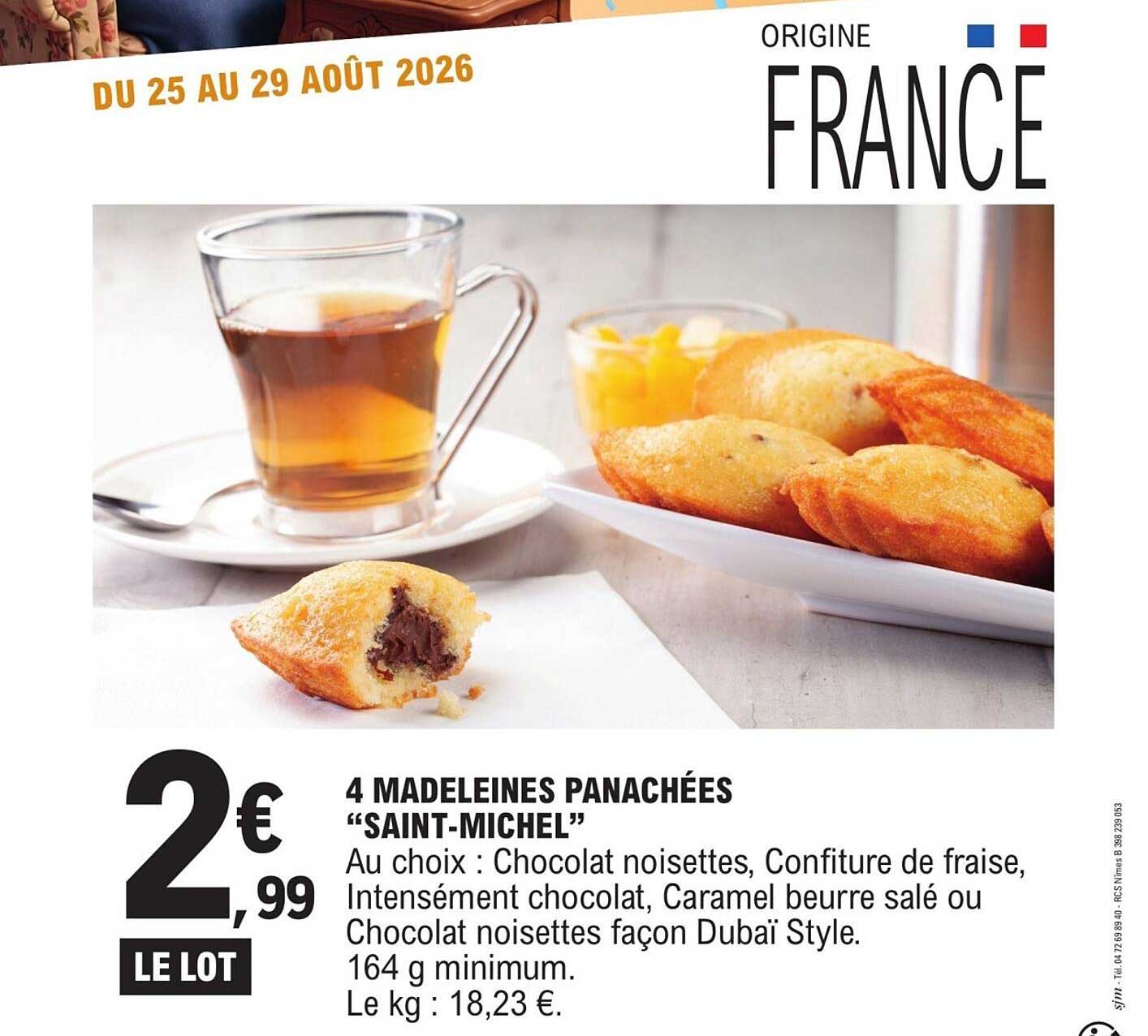 4 MADELEINES PANACHÉES “SAINT-MICHEL”