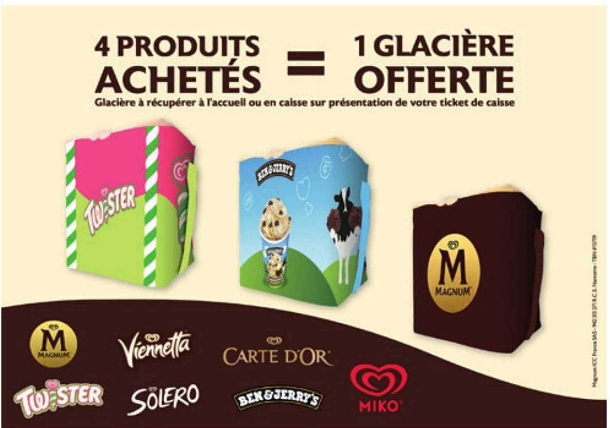 4 PRODUITS ACHETÉS = 1 GLACIÈRE OFFERTE