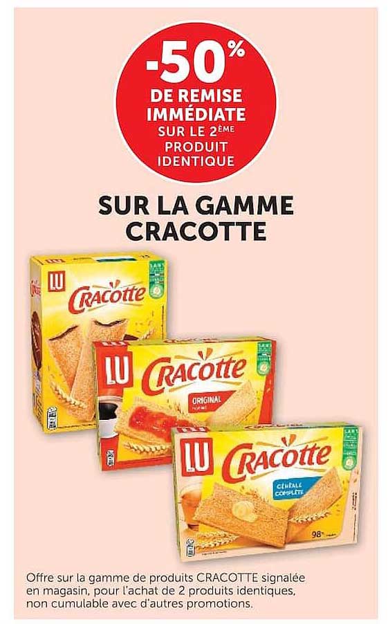 -50% DE REMISE IMMÉDIATE SUR LE 2ÈME PRODUIT IDENTIQUE