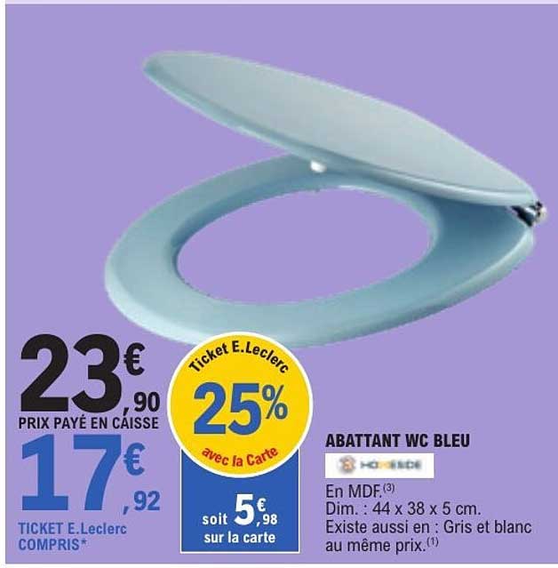 ABATTANT WC BLEU