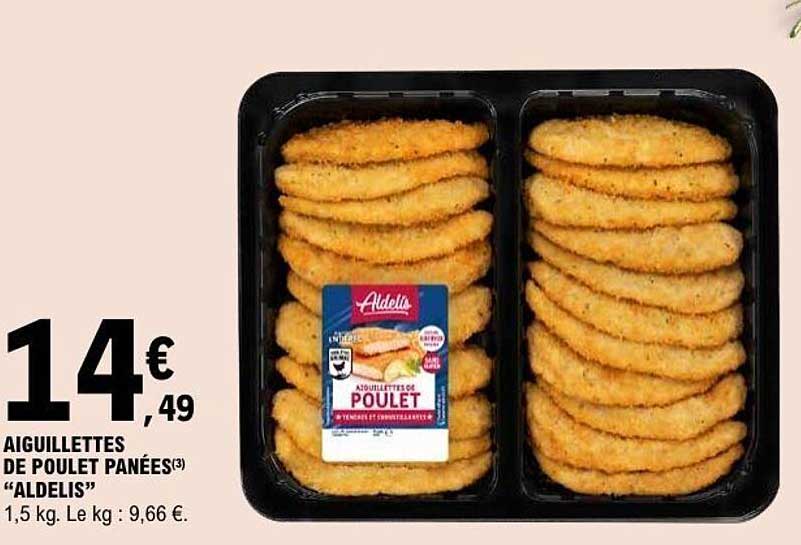 AIGUILLETTES DE POULET PANÉES “ALDELIS”