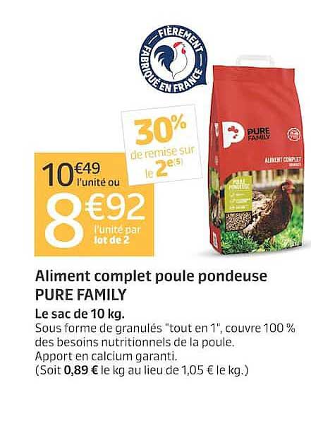 Aliment complet poule pondeuse PURE FAMILY