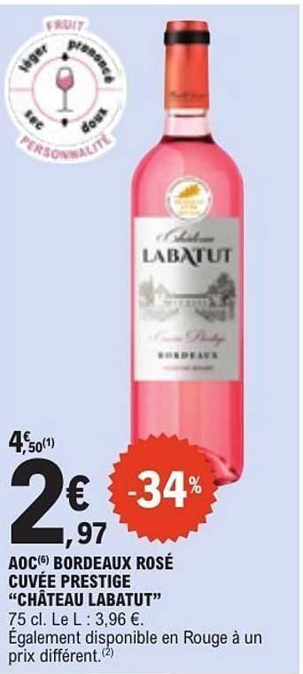 AOC BORDEAUX ROSÉ CUVÉE PRESTIGE “CHÂTEAU LABATUT”